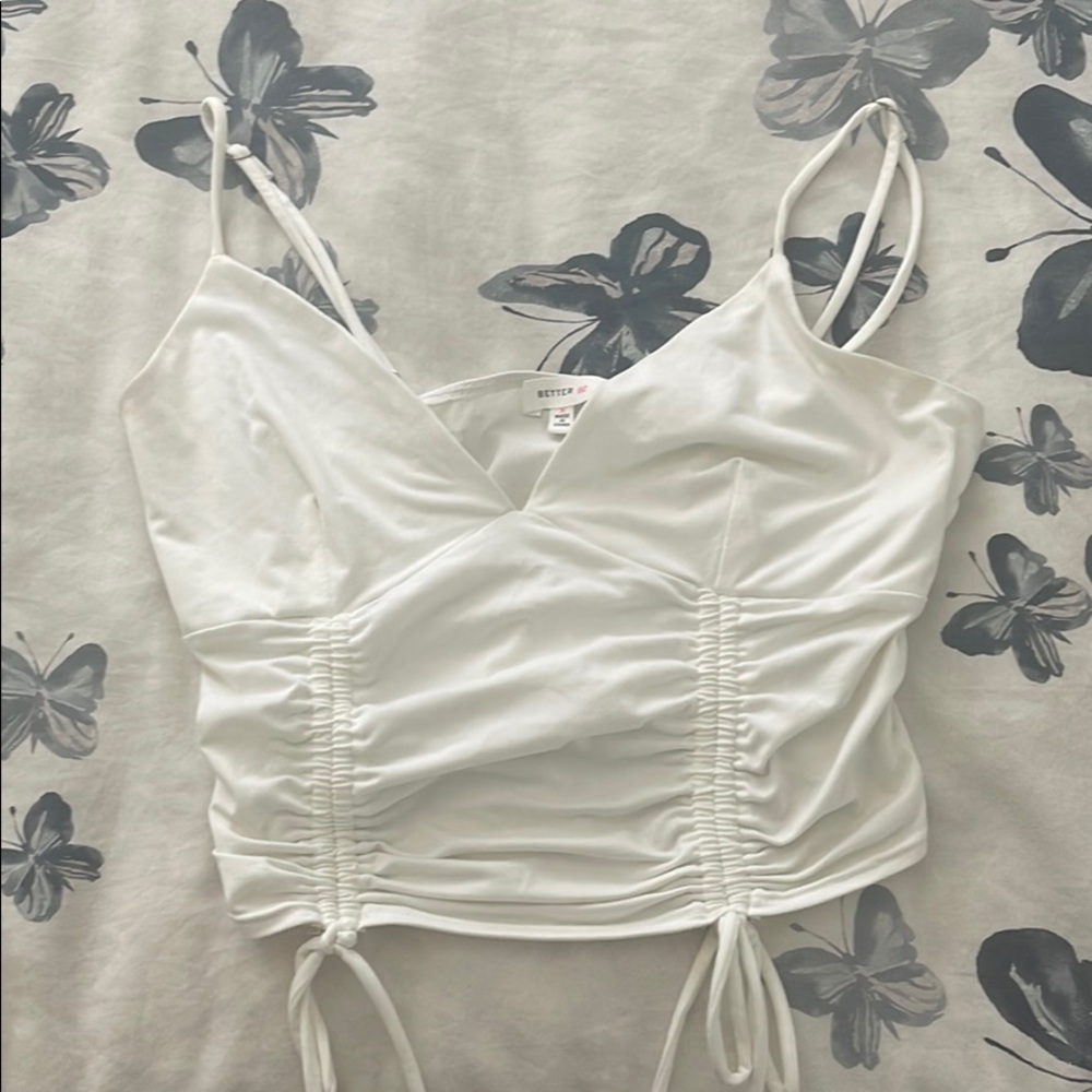 White tank adjustable straps